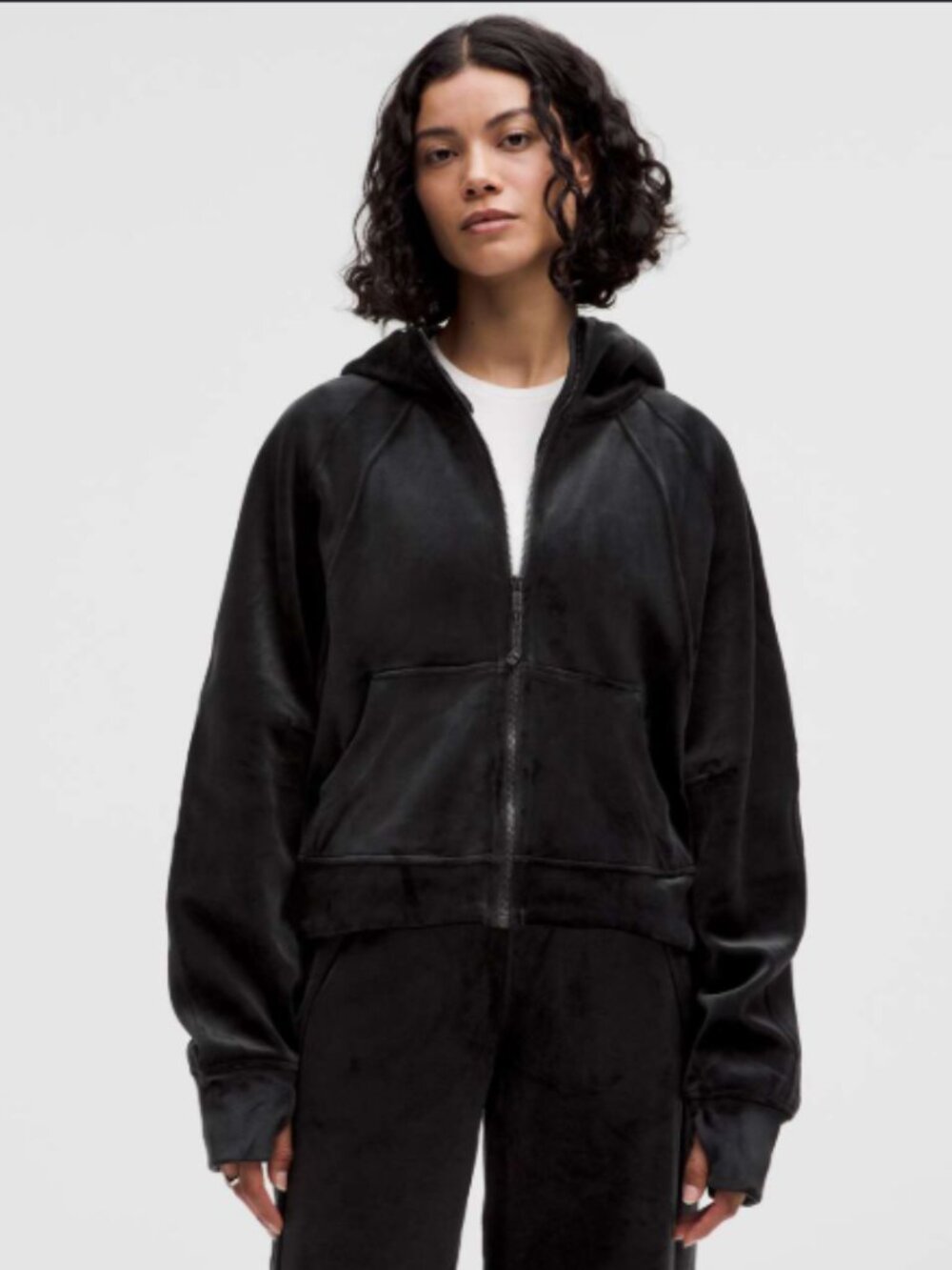 Lululemon Scuba Oversized Full-Zip Hoodie *Velvet - Black XL NWT